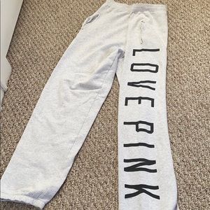 Victoria’s Secret PINK light grey sweatpants SizeM